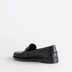 Eram Mocassins/Slippers^Mocassin cuir détails clous bombés NOIR
