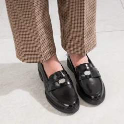 Eram Mocassins/Slippers^Mocassin cuir verni NOIR