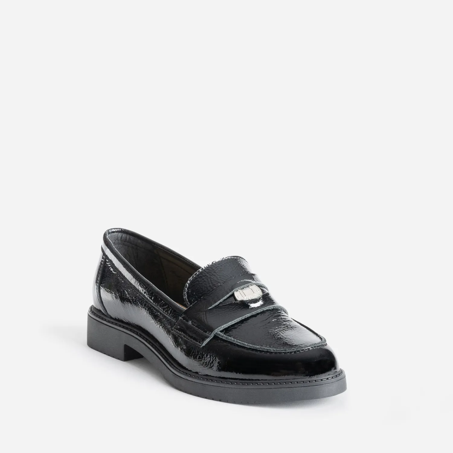 Eram Mocassins/Slippers^Mocassin cuir verni NOIR
