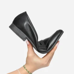 Eram Mocassins/Slippers^Mocassin en cuir NOIR