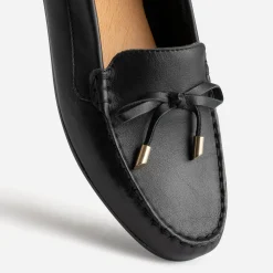 Caprice Mocassins/Slippers^Mocassin en cuir NOIR