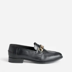 Eram Mocassins/Slippers^Mocassin en cuir à chaîne NOIR
