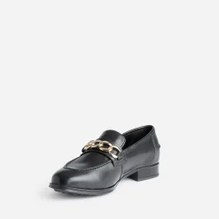 Eram Mocassins/Slippers^Mocassin en cuir à chaîne NOIR