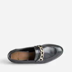 Eram Mocassins/Slippers^Mocassin en cuir à chaîne NOIR