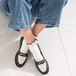 Eram Mocassins/Slippers^Mocassin et beige cuir NOIR