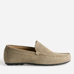 Eram Mocassins^Mocassin en cuir velours TAUPE