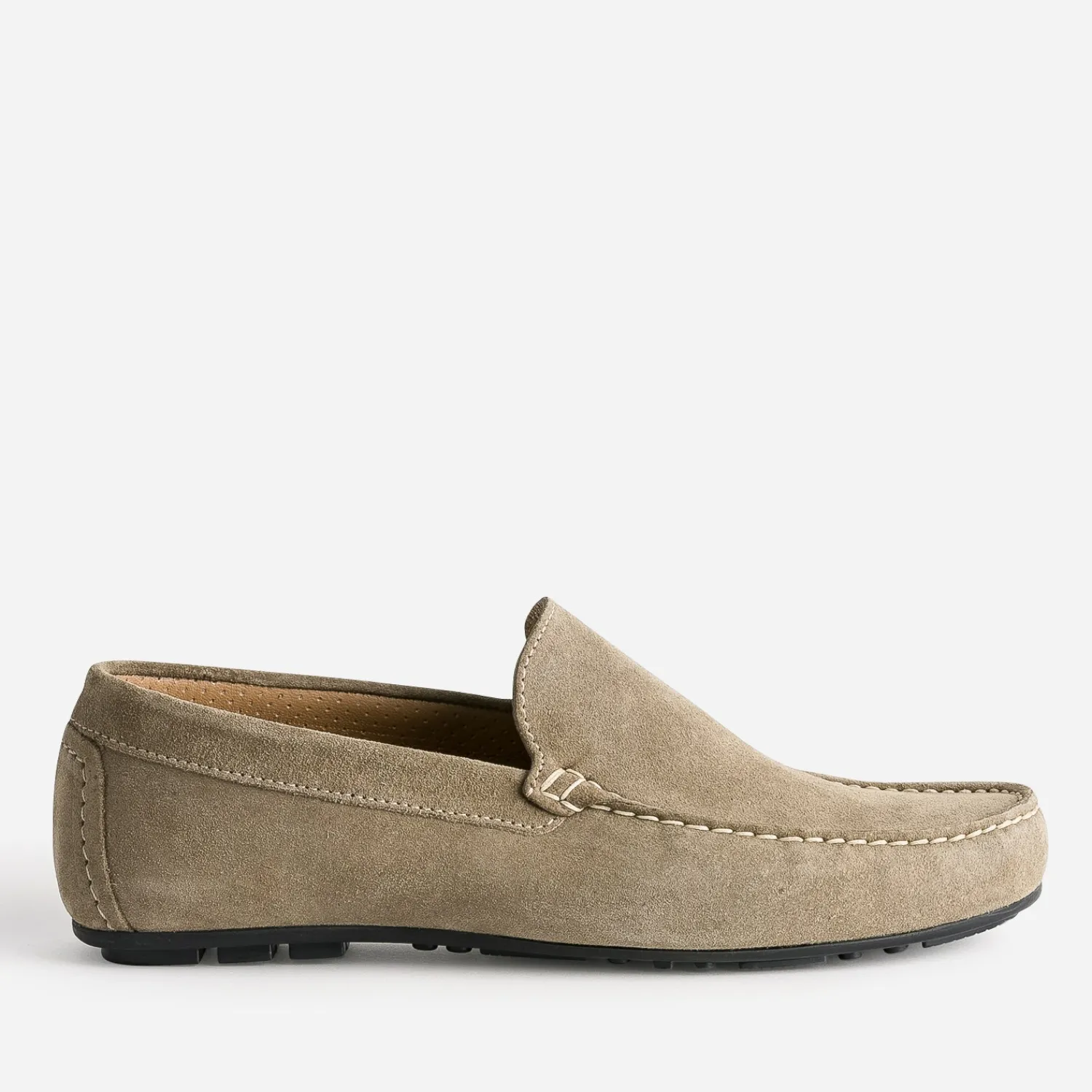 Eram Mocassins^Mocassin en cuir velours TAUPE