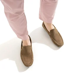 Eram Mocassins^Mocassin en cuir velours TAUPE