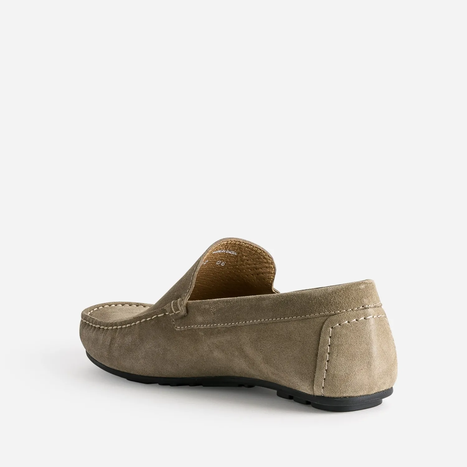 Eram Mocassins^Mocassin en cuir velours TAUPE