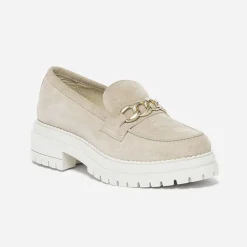 Texto Mocassins/Slippers^Mocassin cuir velours semelle épaisse BEIGE