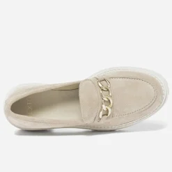 Texto Mocassins/Slippers^Mocassin cuir velours semelle épaisse BEIGE
