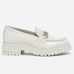 Texto Mocassins/Slippers^Mocassin écru en cuir à semelle épaisse ECRU