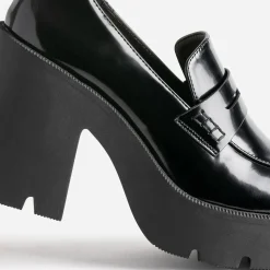 Texto Escarpins^Mocassin à plateforme crantée NOIR
