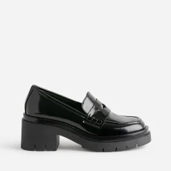 Texto Mocassins/Slippers^Mocassin à talon cranté NOIR