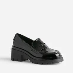 Texto Mocassins/Slippers^Mocassin à talon cranté NOIR