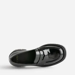 Texto Mocassins/Slippers^Mocassin à talon cranté NOIR