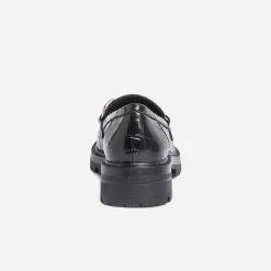 Texto Mocassins/Slippers^Mocassin embossé croco NOIR