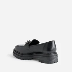 Texto Mocassins/Slippers^Mocassin en cuir à semelle crantée NOIR