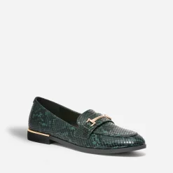 Eram Mocassins/Slippers^Mocassin effet python VERT