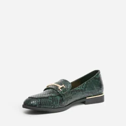 Eram Mocassins/Slippers^Mocassin effet python VERT