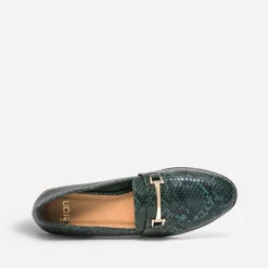 Eram Mocassins/Slippers^Mocassin effet python VERT