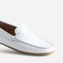 Eram Mocassins^Mocassin-bateau cuir BLANC