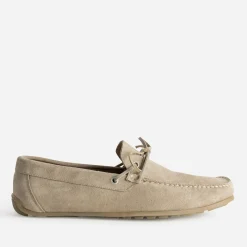 Eram Mocassins^Mocassin-bateau cuir velours avec lacet TAUPE