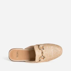 Eram Sandales|Mules/Tongs^Mocassin-mule tressé BEIGE