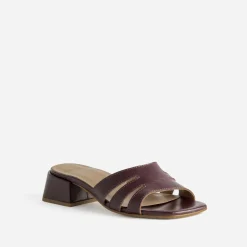 Eram Mules/Tongs|Sandales^Mule à talon cuir BORDEAUX