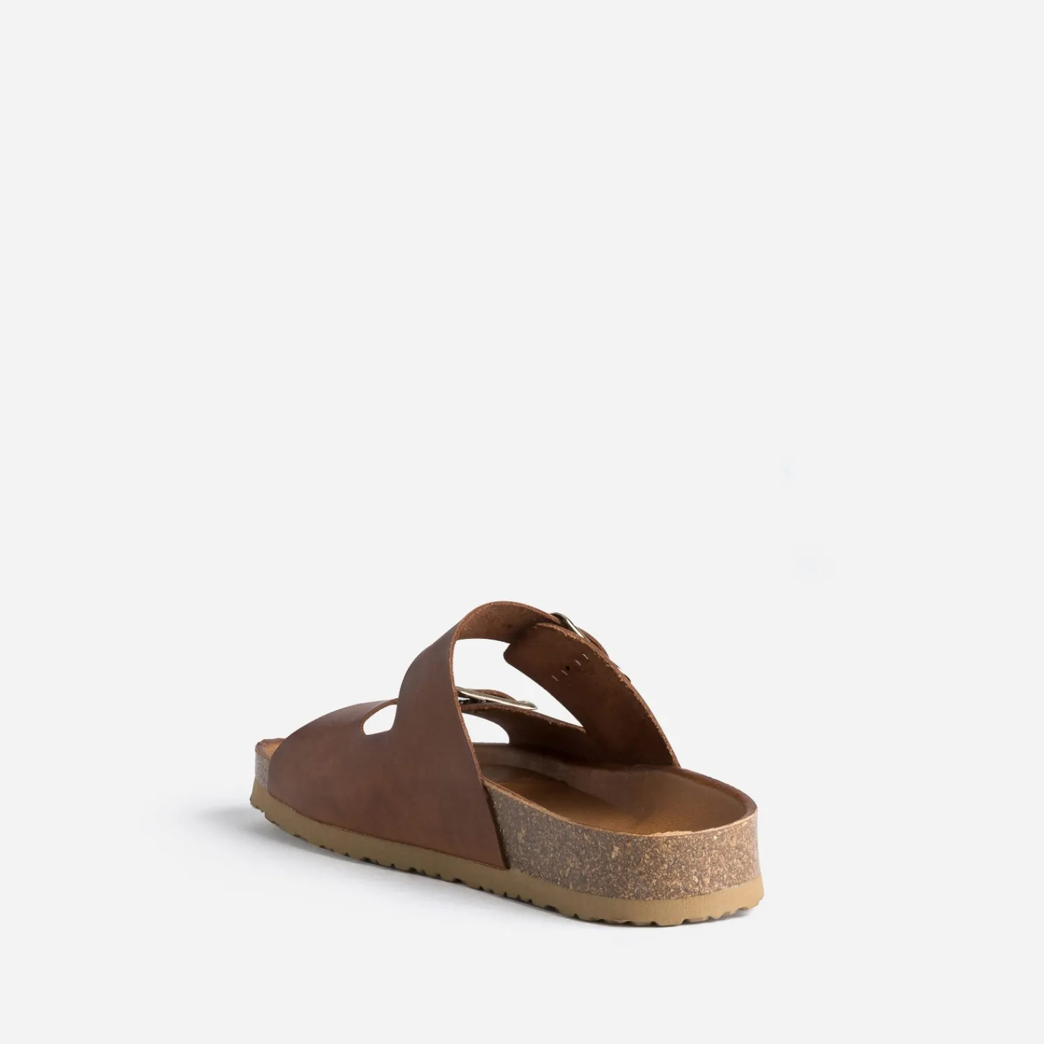Eram Mules/Tongs|Sandales^Mule anatomique marron en cuir éco-conçu COGNAC