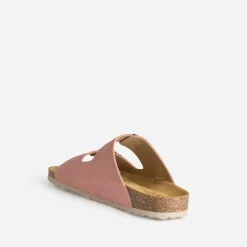 Eram Sandales^Mule anatomique cuir velours ROSE