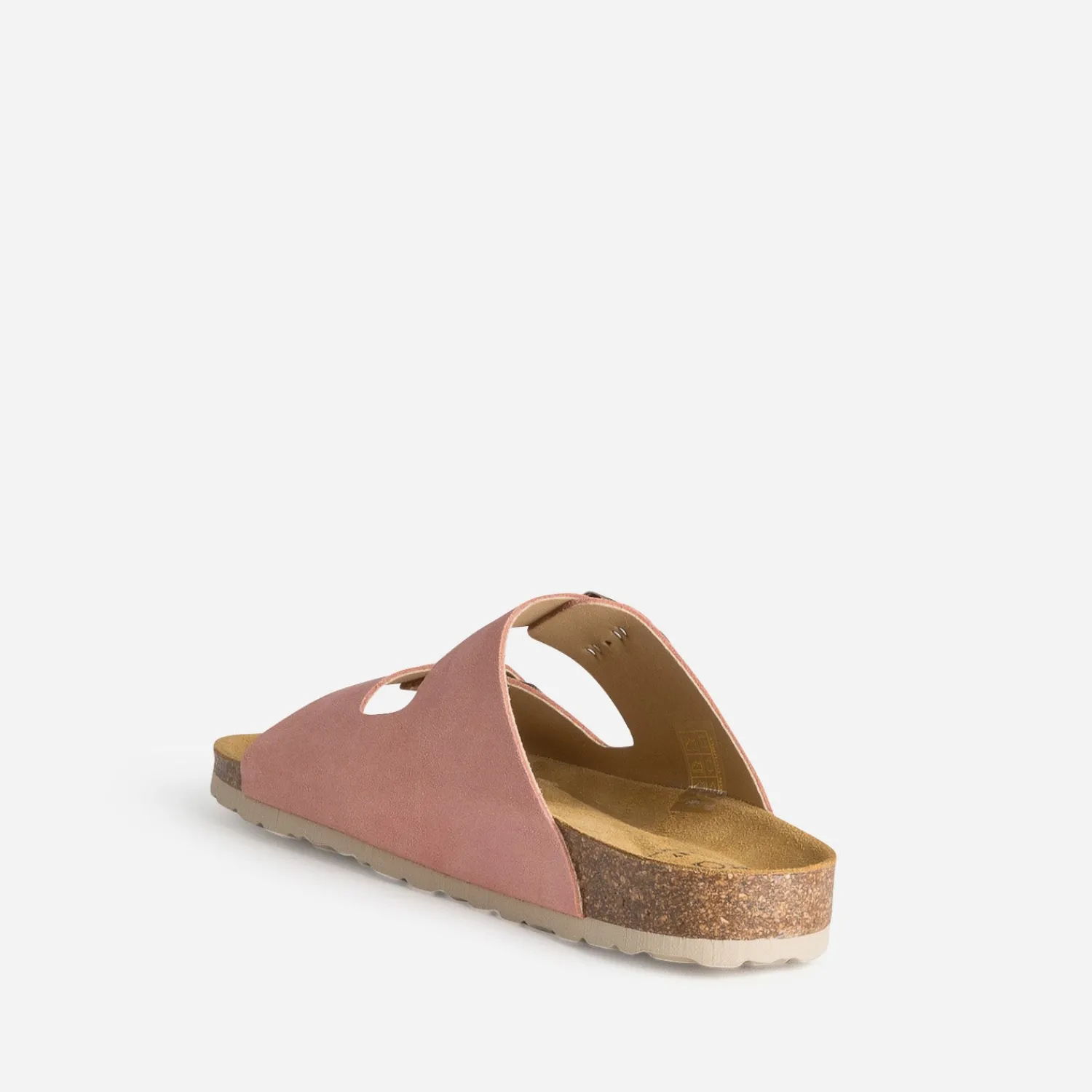 Eram Sandales^Mule anatomique cuir velours ROSE
