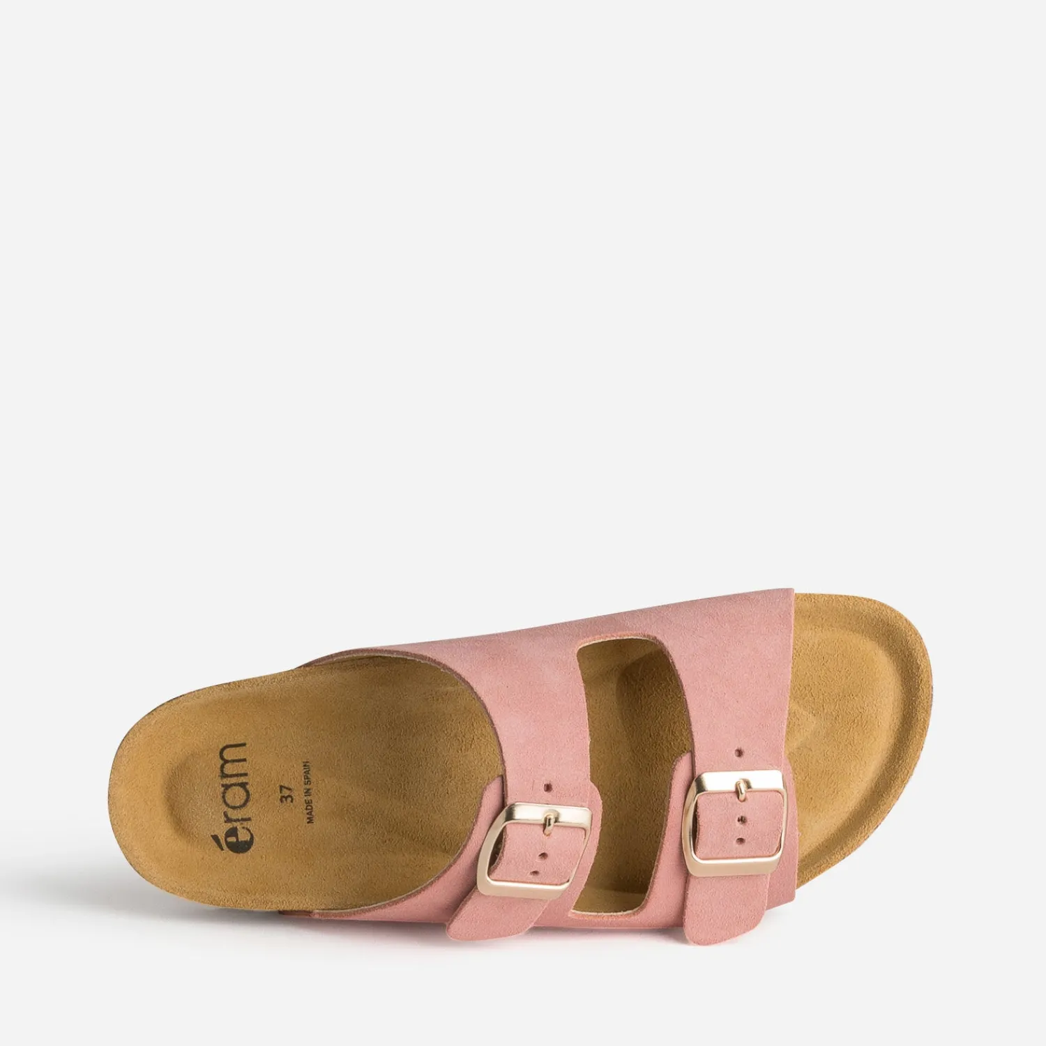 Eram Sandales^Mule anatomique cuir velours ROSE