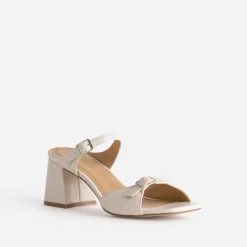 Eram Mules/Tongs|Sandales^Mule à brides fines et boucles rectangulaires BEIGE