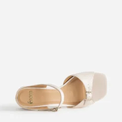Eram Mules/Tongs|Sandales^Mule à brides fines et boucles rectangulaires BEIGE