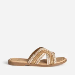 Eram Mules/Tongs|Sandales^Mule raphia tressé BEIGE