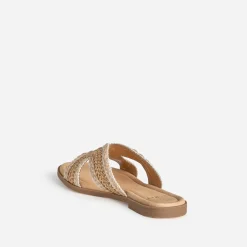 Eram Mules/Tongs|Sandales^Mule raphia tressé BEIGE