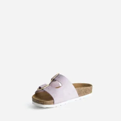 Buggy Sandales^Mule parme cuir velours VIOLET
