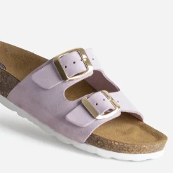 Buggy Sandales^Mule parme cuir velours VIOLET