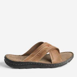 Eram Nu-Pieds/Sandales^Mule éco-conçue à brides croisées CAMEL
