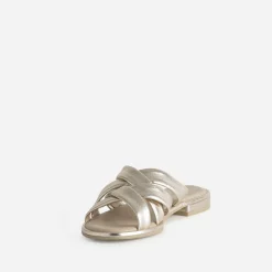 Caprice Mules/Tongs^Mule dée cuir brides souples OR