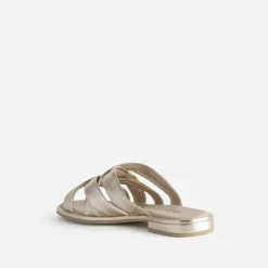 Caprice Mules/Tongs^Mule dée cuir brides souples OR