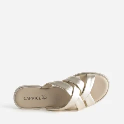 Caprice Mules/Tongs^Mule dée cuir brides souples OR