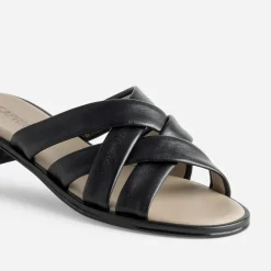 Caprice Mules/Tongs^Mule e cuir brides souples NOIR