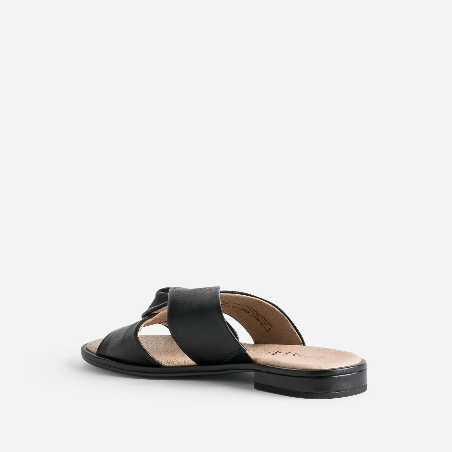 Caprice Sandales|Mules/Tongs^Mule e en cuir à brides croisées NOIR