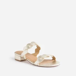 Eram Mules/Tongs|Sandales^Mule dée à brides entrelacées OR