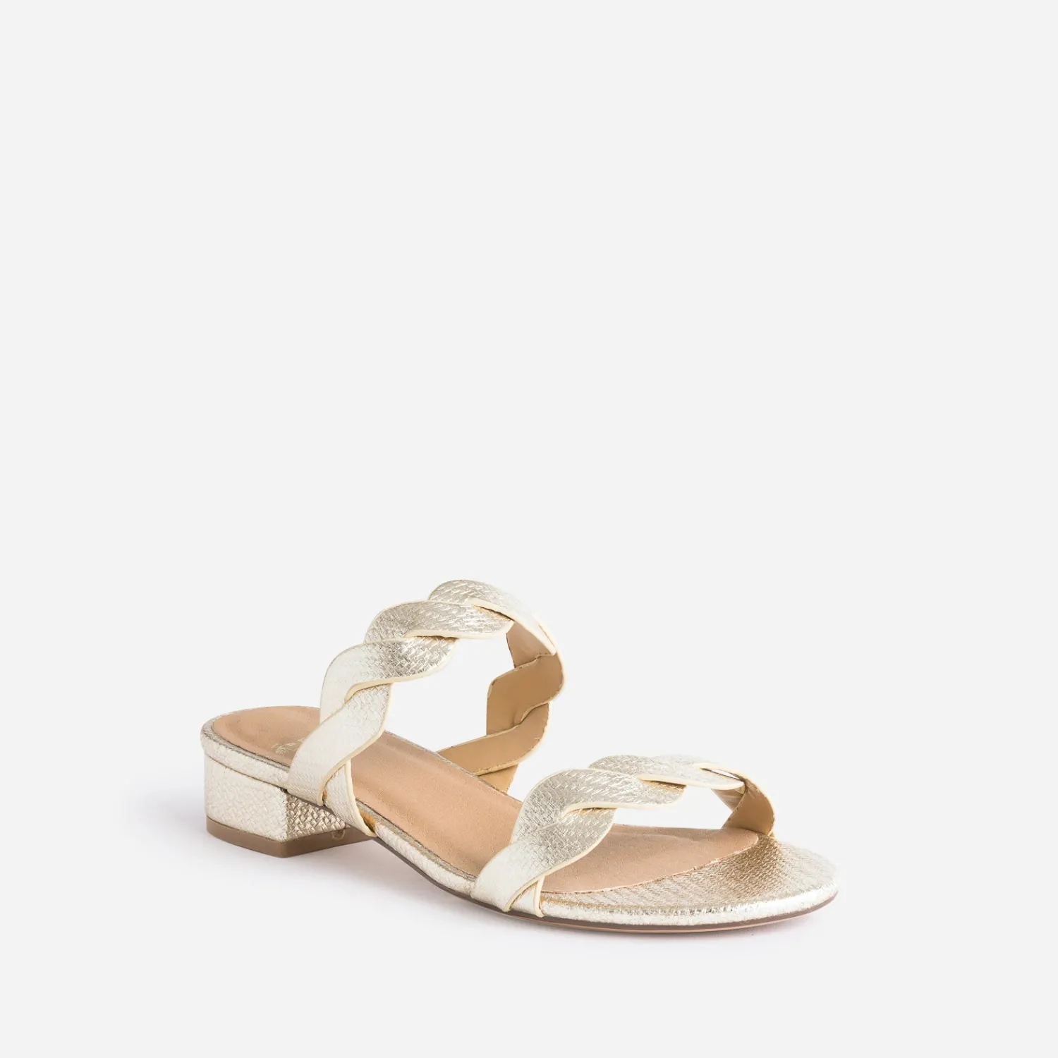 Eram Mules/Tongs|Sandales^Mule dée à brides entrelacées OR