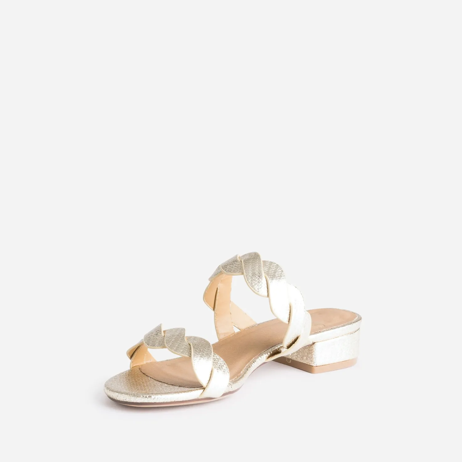 Eram Mules/Tongs|Sandales^Mule dée à brides entrelacées OR