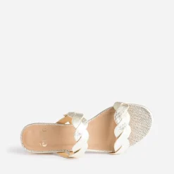 Eram Mules/Tongs|Sandales^Mule dée à brides entrelacées OR