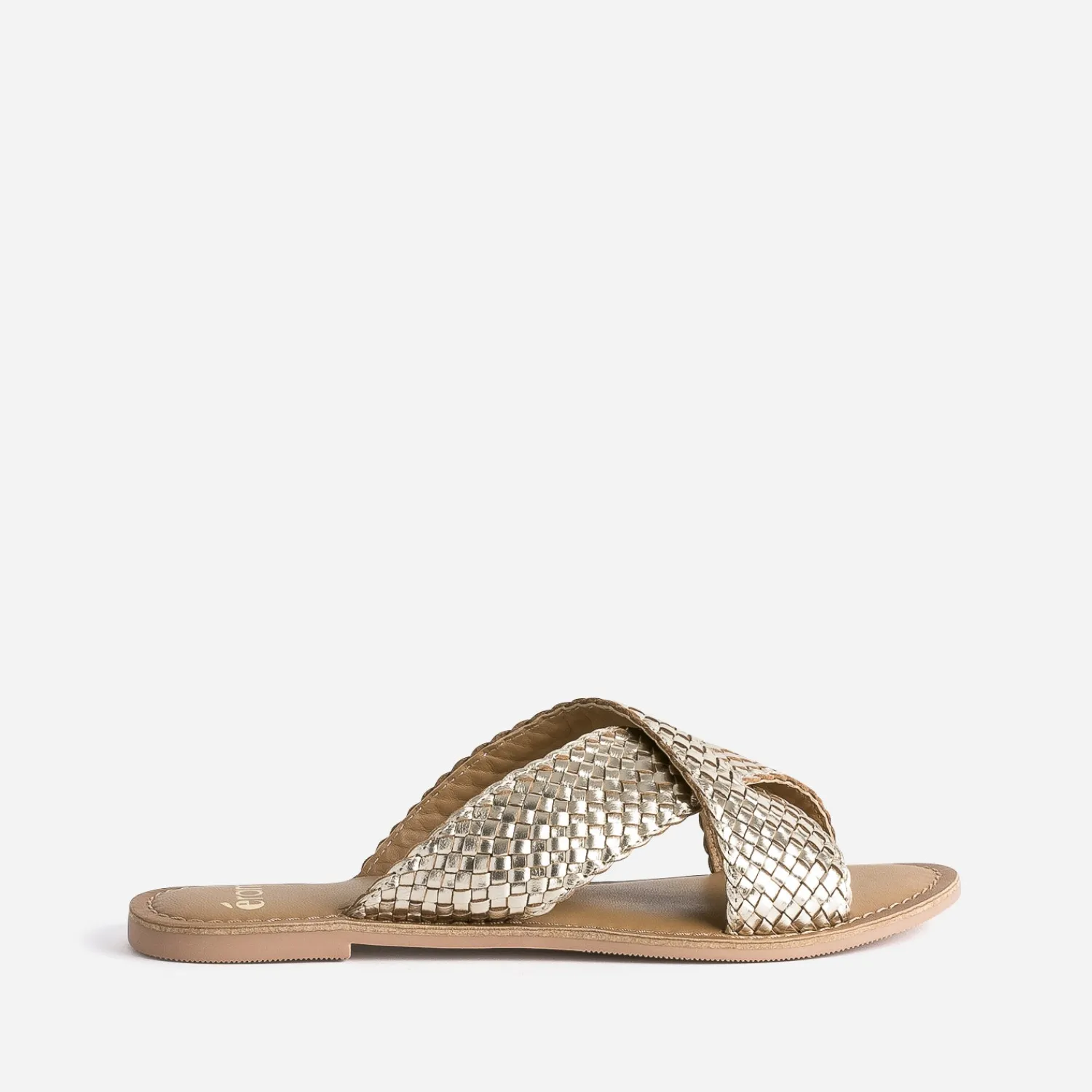 Eram Mules/Tongs|Sandales^Mule dée en cuir tressé OR